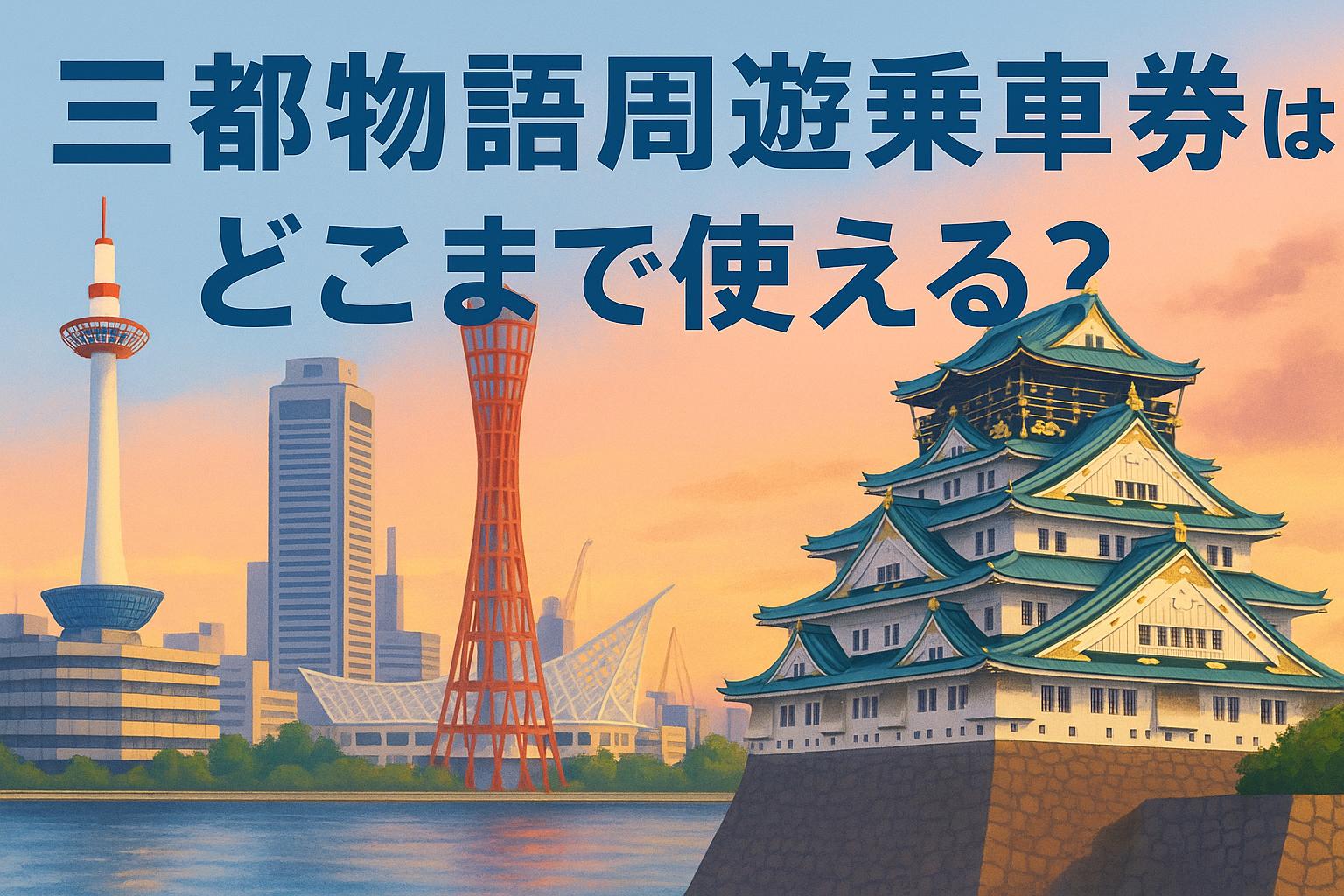 三都物語周遊乗車券はどこまで使える？｜京都・大阪・神戸をめぐる観光に便利なきっぷの範囲と使い方